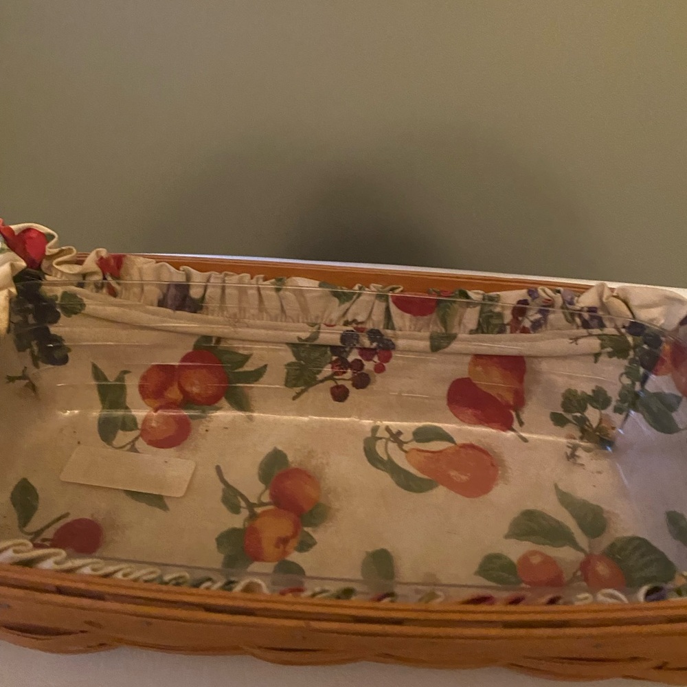 Longaberger basket with liner and protector